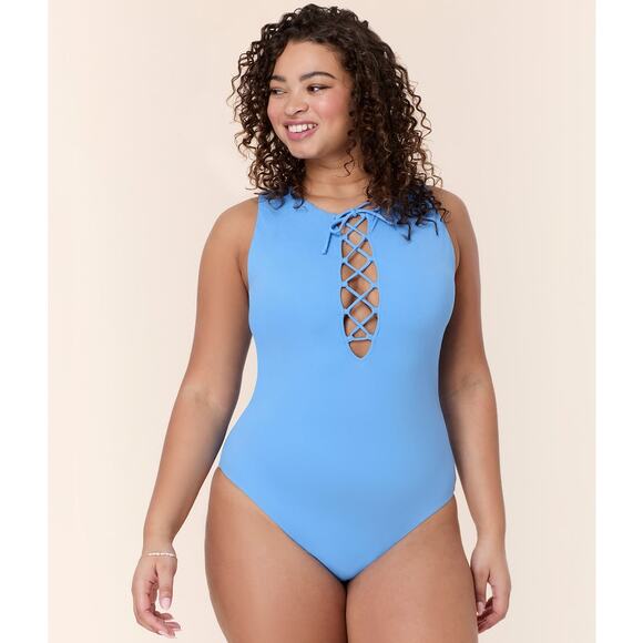Andie Swim Sample The Oahu One Piece in Felicia Blue XXL NWT - Picture 2 of 9